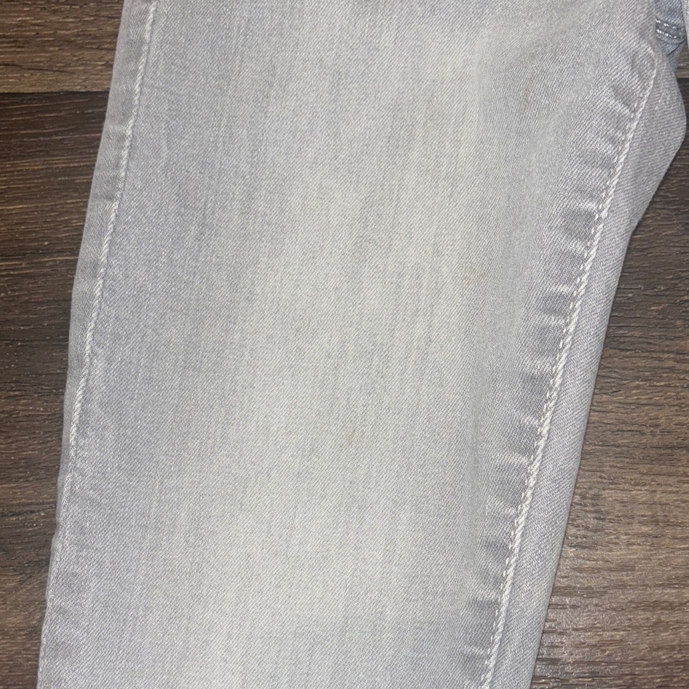 Zara Girls Light Gray Distessed Skinny Jeans (9) - Picture 4 of 7